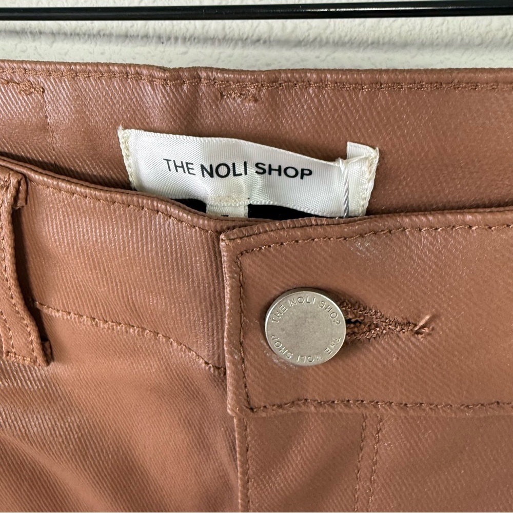 New The Noli Shop Aria Coated Bootcut Flare Jean Mocha Mousse NWT Women’s 27 - Picture 7 of 14